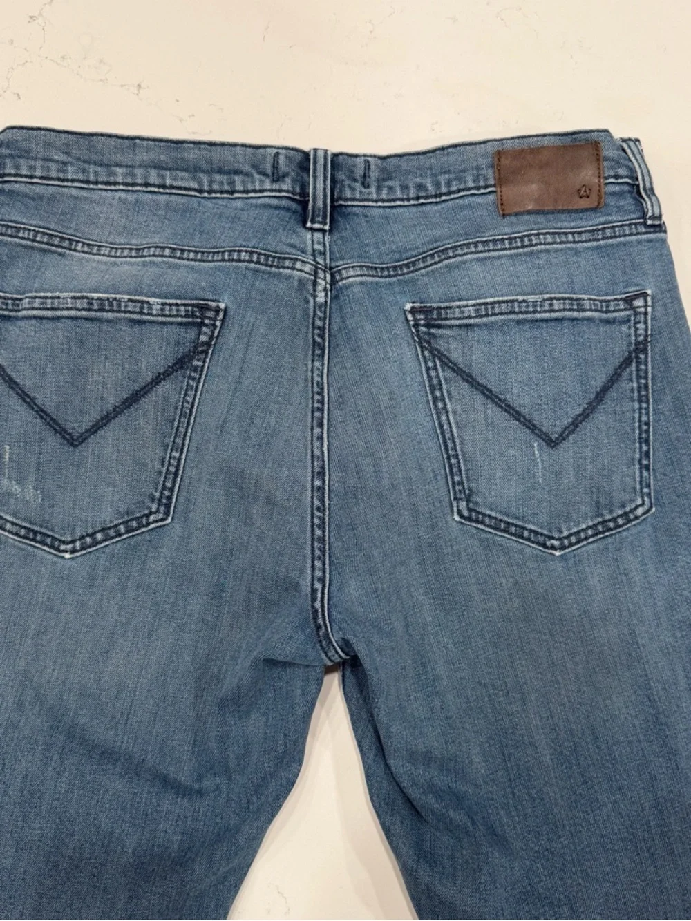John Varvatos Men’s Bowery Slim Straight Fit Blue Jeans 34x32